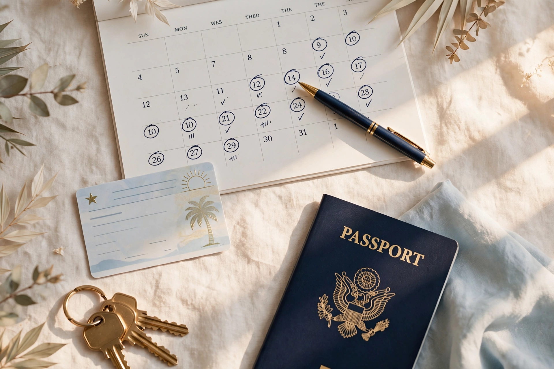 Moving to Miami: the 183-day rule and how to prove Florida domicile — calendar, Florida driver's license, passport and house keys on a bright table, 2026