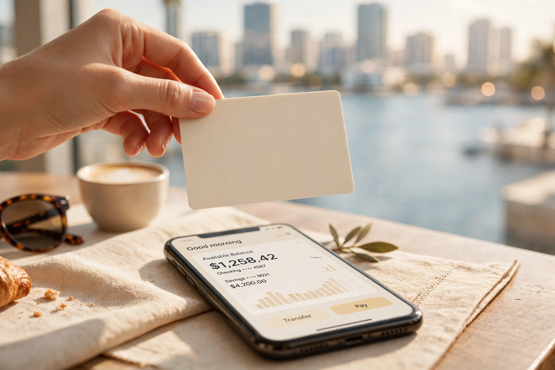 Newcomer opening a US bank account without an SSN at a Miami bank branch — moving to Miami, opening a US bank account without SSN guide, cost of living in Miami