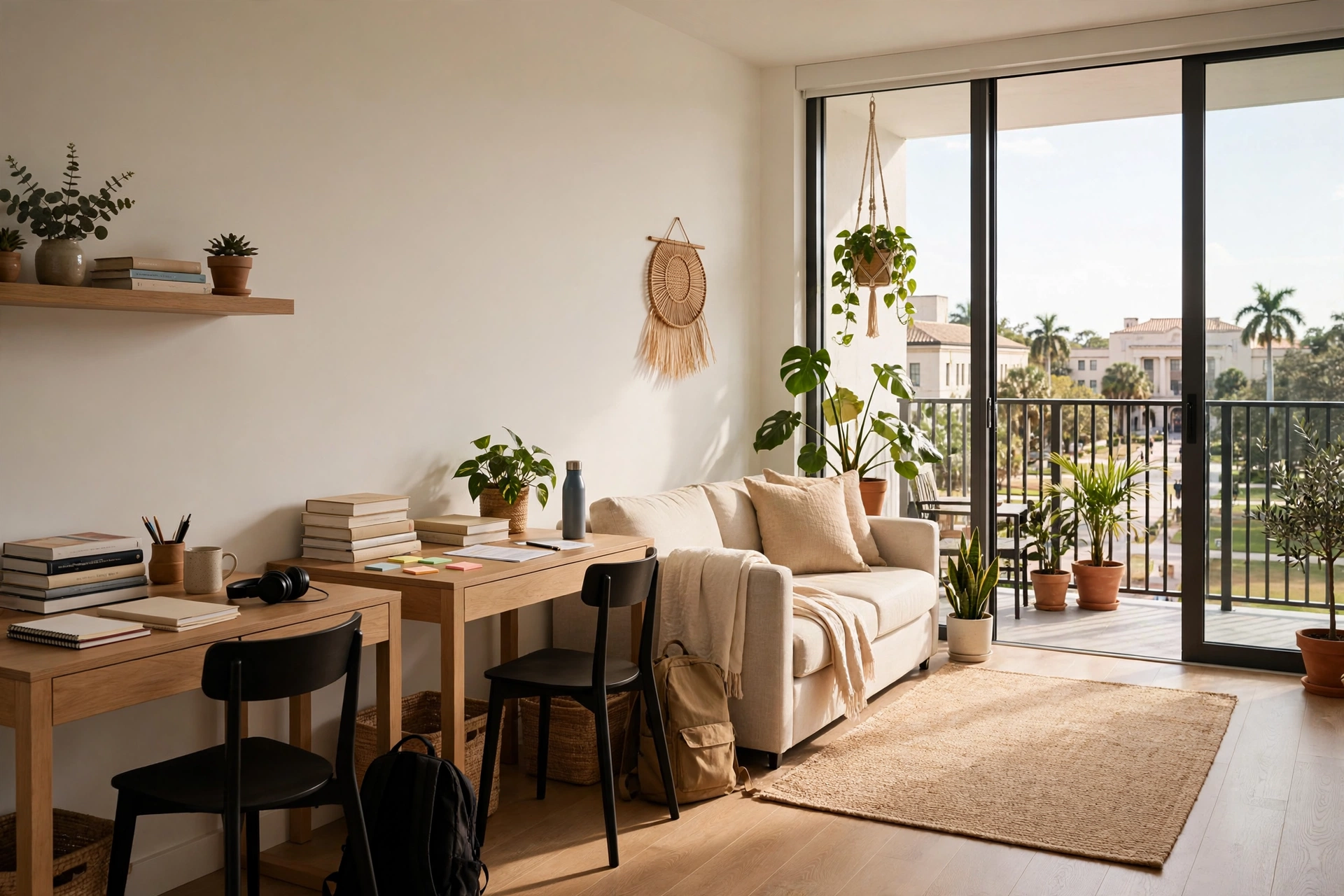Moving to Miami: best roommate setups for international students — shared apartment with study desks, cost of living in Miami guide