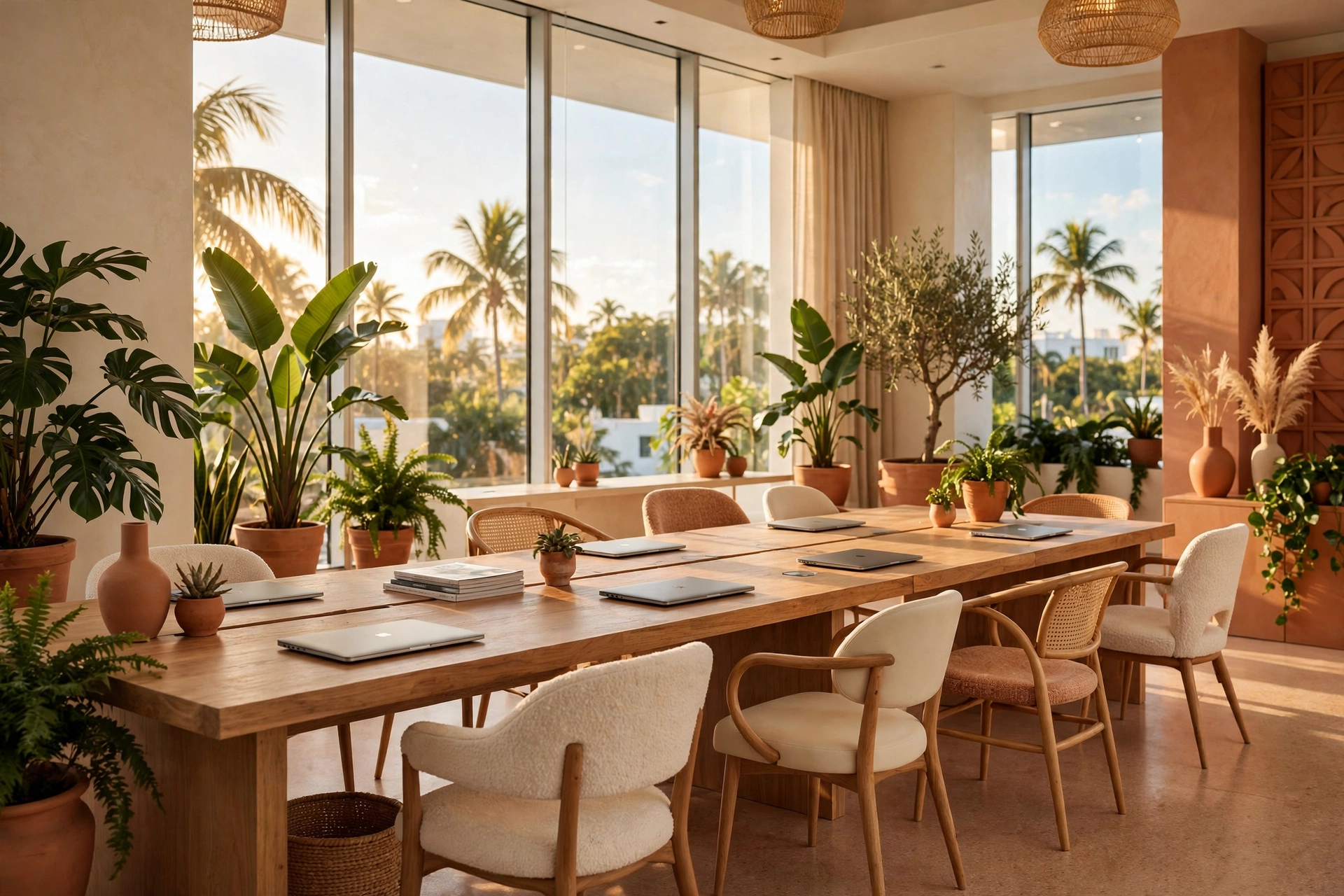 Bright coworking space in Miami with palm views — best coworking spaces in Miami for remote workers, 2026 prices